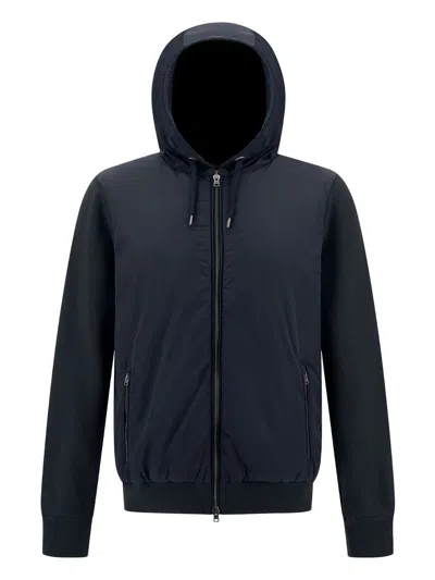 HERNO PIQUÉ KNIT AND NYLON JACKET