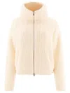 Herno Resort Cardigan In Infinity Knitwear White In White