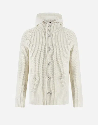 HERNO CARDIGAN IN COBÂ STITCH WOOL