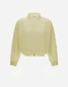 Herno Cardigan In Matt Viscose And New Techno Taffeta In Ivory
