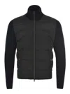 Herno Men Knitted And Padded Cardigan In Black