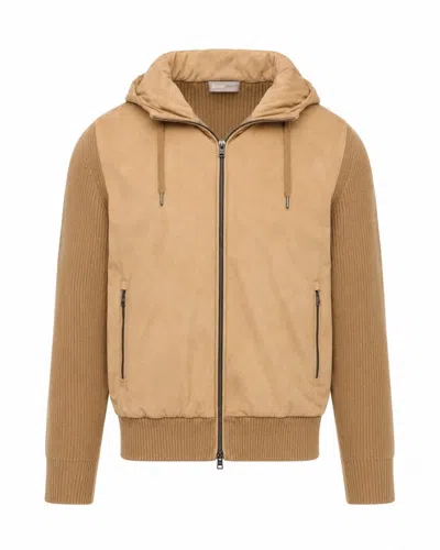 Herno Long-sleeve Wool Cardigan In Brown