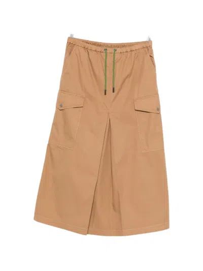 Herno Cargo Drawstring Skirt In Neutral