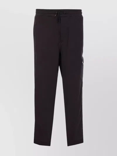 Herno Cargo Pocket Trousers Elastic Waistband In Black