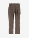 Herno Resort Cargo Trousers In Nylon Comfort Stretch In Brown