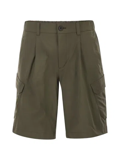 Herno Cargo Shorts In Green