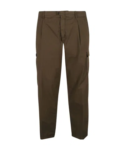 Herno Cargo Tapered Trousers In Brown
