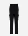 Herno Cargo Trousers In Soft Wool In Black