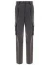 Herno Cargo Trousers In Soft Wool In Grey