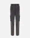 Herno Cargo Trousers In Soft Wool In Iron