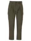 Herno Cargo Trousers With Mechanical Stretch Yarn In Green