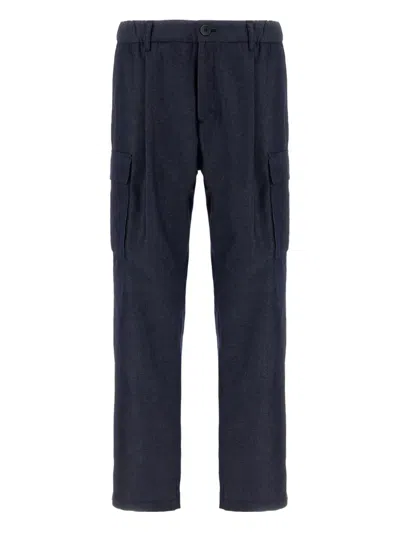 Herno Cargo-pocket Trousers In Blue