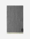 Herno Cashmere And Alcantara Scarf In Grey