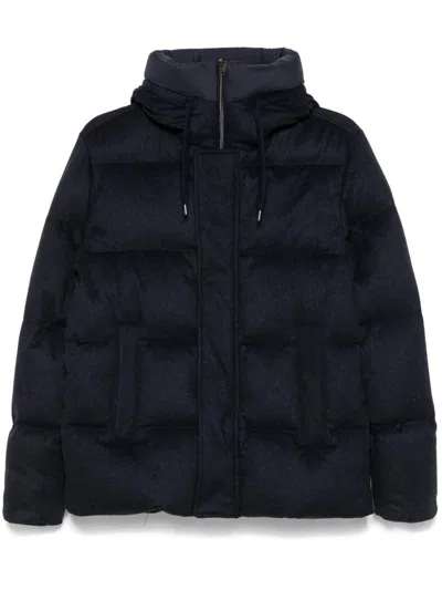 Herno Brushed Puffer Jacket In Blue