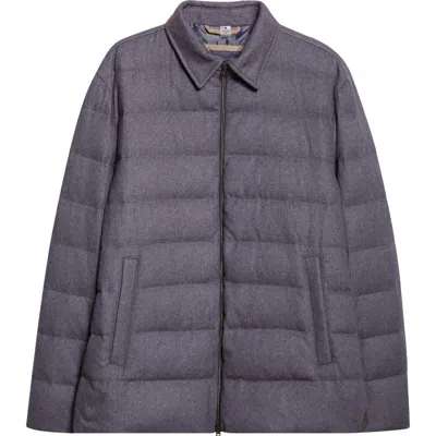 Herno Cashmere & Silk Down Puffer Jacket In Gray