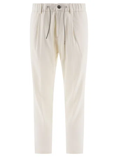 Herno Drawstring Straight-leg Trousers In White