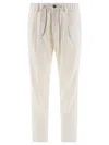Herno Cashmere And Silk Trousers In White
