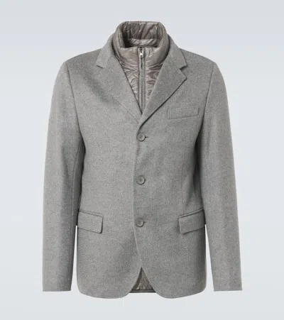 Herno Cashmere Blazer In Grau