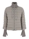 Herno Quilted High-neck Jacket In Gray