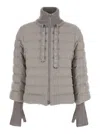 Herno Quilted High-neck Jacket In Gray