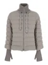 Herno Quilted High-neck Jacket In Gray