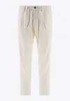 Herno Cashmere-blend Straight-leg Pants In White
