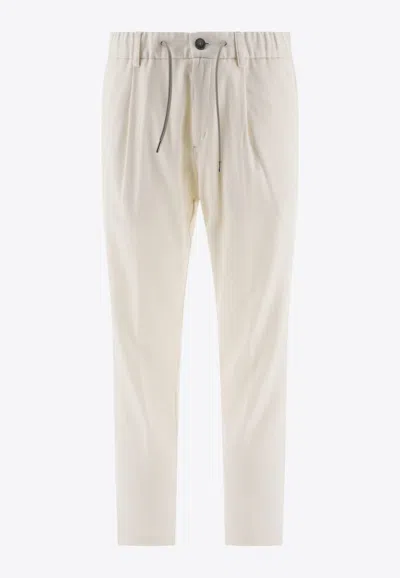 Herno Cashmere-blend Straight-leg Pants In White