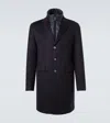 Herno Detachable-lining Buttoned Coat In Blue