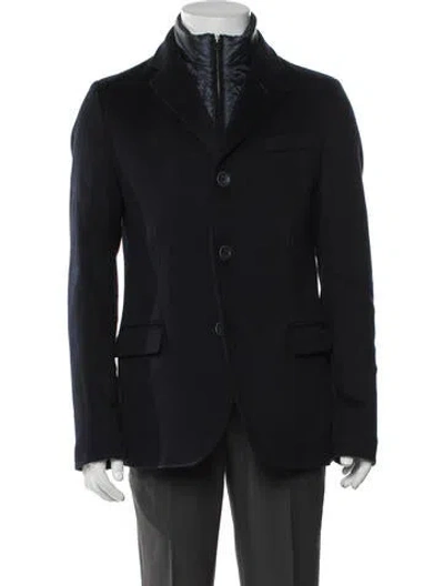 Pre-owned Herno Cashmere Coat In Blue