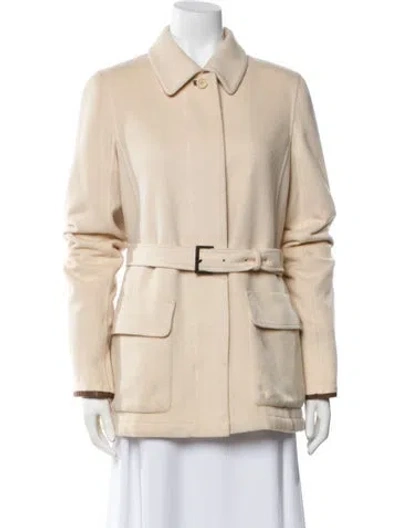 Pre-owned Herno Cashmere Coat In Neutral