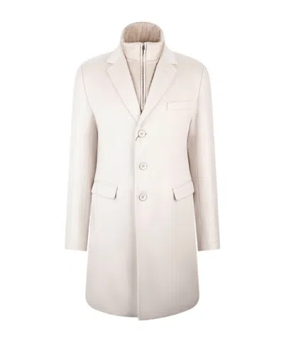 Herno Cashmere Coat In White