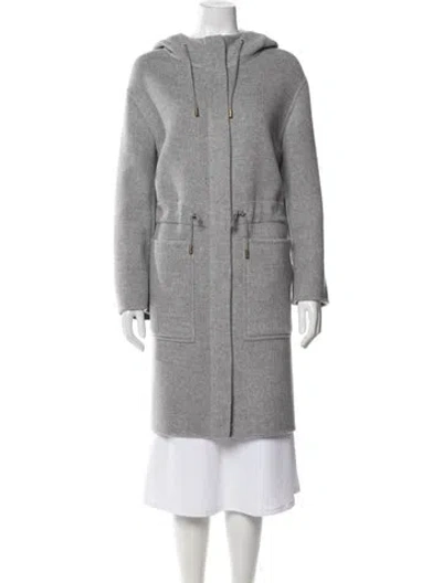 Pre-owned Herno Cashmere Down Coat In Gray