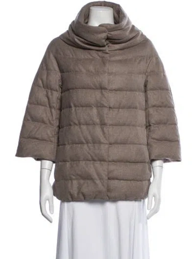 Pre-owned Herno Cashmere Down Jacket In Neutral