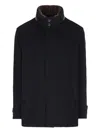 Herno Cashmere High-neck Jacket In Black
