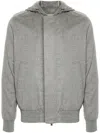Herno Cashmere Bomber Jacket In 9433 Grigio Chiaro