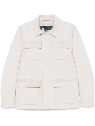 Herno Cashmere Jacket In White