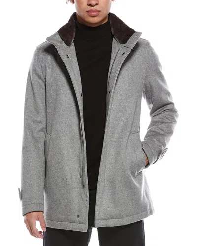 Herno Cashmere Overcoat In Gray