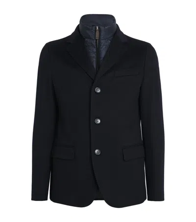 HERNO CASHMERE INSERT-DETAIL BLAZER