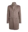 Herno Cashmere Padded-insert Overcoat In Brown