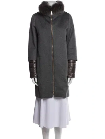 Pre-owned Herno Cashmere Parka W/ Tags In Gray