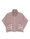 Herno Quilted-pocket Fleece Jacket In Pink