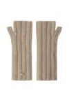 Herno Cashmere Ribbed Muffs Accessories In Brown