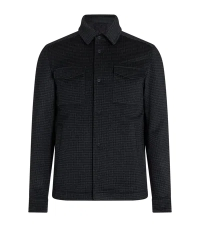 Herno Cashmere Shacket In Black