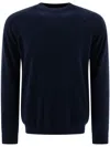Herno Resort Sweater In Plain Cashmere In Blue