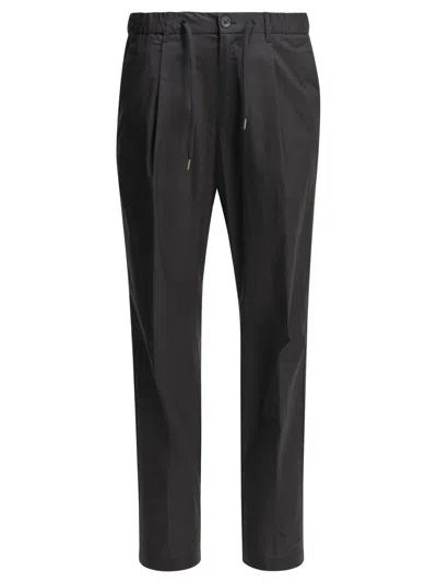 Herno Casual Cotton Pants In Black