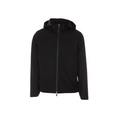 Herno Casual Hooded Jacket In Black