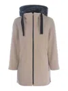 Herno Wool Coat Women In Beige