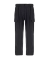 Herno Anthracite Trousers With Cargo Pockets And Belt Loops In Black