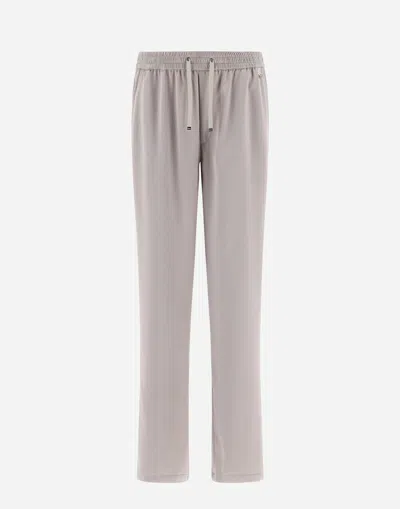 Herno Trousers In Casual Satin - Female Trousers Chantilly 48 In シャンティイ