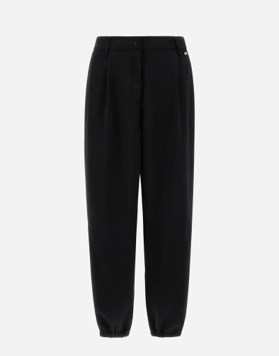 Herno Trousers In Casual Satin In Black